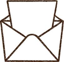 Mail-Symbol Kohlezeichnung vektor