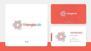 triangle lab - tech laboratory logo pack vektor