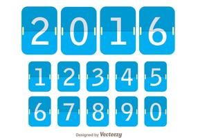 Blå flipboard nummerräknare vektor