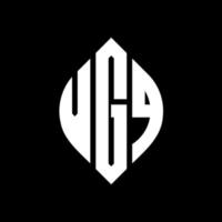 vgq Kreisbuchstabe-Logo-Design mit Kreis- und Ellipsenform. vgq Ellipsenbuchstaben mit typografischem Stil. Die drei Initialen bilden ein Kreislogo. vgq Kreisemblem abstrakter Monogramm-Buchstabenmarkierungsvektor. vektor