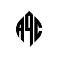 aqc cirkel bokstavslogotyp design med cirkel och ellipsform. aqc ellips bokstäver med typografisk stil. de tre initialerna bildar en cirkellogotyp. aqc cirkel emblem abstrakt monogram brev märke vektor. vektor