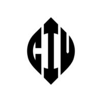 cit-Kreis-Buchstaben-Logo-Design mit Kreis- und Ellipsenform. zitieren Sie Ellipsenbuchstaben mit typografischem Stil. Die drei Initialen bilden ein Kreislogo. CIT-Kreis-Emblem abstrakter Monogramm-Buchstaben-Markierungsvektor. vektor