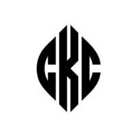 ckc-Kreisbuchstaben-Logo-Design mit Kreis- und Ellipsenform. ckc Ellipsenbuchstaben mit typografischem Stil. Die drei Initialen bilden ein Kreislogo. ckc-Kreis-Emblem abstrakter Monogramm-Buchstaben-Markierungsvektor. vektor