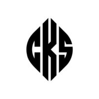 cks cirkelbokstavslogotypdesign med cirkel- och ellipsform. cks ellipsbokstäver med typografisk stil. de tre initialerna bildar en cirkellogotyp. cks cirkel emblem abstrakt monogram bokstav märke vektor. vektor