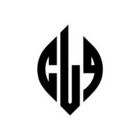 clq-Kreisbuchstaben-Logo-Design mit Kreis- und Ellipsenform. clq ellipsenbuchstaben mit typografischem stil. Die drei Initialen bilden ein Kreislogo. clq-Kreis-Emblem abstrakter Monogramm-Buchstaben-Markierungsvektor. vektor