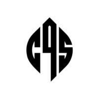 cqs-Kreisbuchstaben-Logo-Design mit Kreis- und Ellipsenform. cqs-ellipsenbuchstaben mit typografischem stil. Die drei Initialen bilden ein Kreislogo. cqs-Kreis-Emblem abstrakter Monogramm-Buchstaben-Markenvektor. vektor