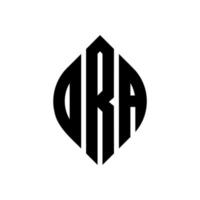 dra-Kreis-Buchstaben-Logo-Design mit Kreis- und Ellipsenform. dra Ellipsenbuchstaben mit typografischem Stil. Die drei Initialen bilden ein Kreislogo. dra-Kreis-Emblem abstrakter Monogramm-Buchstaben-Markierungsvektor. vektor