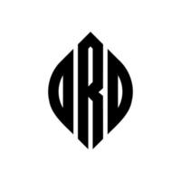 drd-Kreisbuchstaben-Logo-Design mit Kreis- und Ellipsenform. drd Ellipsenbuchstaben mit typografischem Stil. Die drei Initialen bilden ein Kreislogo. drd-Kreis-Emblem abstrakter Monogramm-Buchstaben-Markierungsvektor. vektor