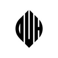 dvh-Kreisbuchstaben-Logo-Design mit Kreis- und Ellipsenform. dvh Ellipsenbuchstaben mit typografischem Stil. Die drei Initialen bilden ein Kreislogo. dvh-Kreis-Emblem abstrakter Monogramm-Buchstaben-Markierungsvektor. vektor