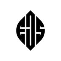 Ejs-Kreisbuchstaben-Logo-Design mit Kreis- und Ellipsenform. ejs ellipsenbuchstaben mit typografischem stil. Die drei Initialen bilden ein Kreislogo. Ejs-Kreis-Emblem abstrakter Monogramm-Buchstaben-Markierungsvektor. vektor
