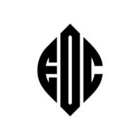 eoc cirkelbokstavslogotypdesign med cirkel och ellipsform. eoc ellipsbokstäver med typografisk stil. de tre initialerna bildar en cirkellogotyp. eoc cirkel emblem abstrakt monogram brev märke vektor. vektor