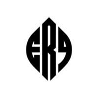 erq cirkel bokstavslogotyp design med cirkel och ellipsform. erq ellipsbokstäver med typografisk stil. de tre initialerna bildar en cirkellogotyp. erq cirkel emblem abstrakt monogram bokstav märke vektor. vektor