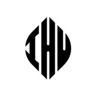 ixv-Kreisbuchstaben-Logo-Design mit Kreis- und Ellipsenform. ixv Ellipsenbuchstaben mit typografischem Stil. Die drei Initialen bilden ein Kreislogo. ixv Kreisemblem abstrakter Monogramm-Buchstabenmarkierungsvektor. vektor
