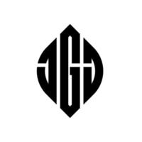 jgj Kreisbuchstabe-Logo-Design mit Kreis- und Ellipsenform. jgj Ellipsenbuchstaben mit typografischem Stil. Die drei Initialen bilden ein Kreislogo. jgj Kreisemblem abstrakter Monogramm-Buchstabenmarkierungsvektor. vektor