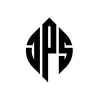 jps-Kreisbuchstaben-Logo-Design mit Kreis- und Ellipsenform. jps Ellipsenbuchstaben mit typografischem Stil. Die drei Initialen bilden ein Kreislogo. jps Kreisemblem abstrakter Monogramm-Buchstabenmarkierungsvektor. vektor