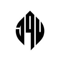 Jqv-Kreisbuchstaben-Logo-Design mit Kreis- und Ellipsenform. jqv Ellipsenbuchstaben mit typografischem Stil. Die drei Initialen bilden ein Kreislogo. jqv Kreisemblem abstrakter Monogramm-Buchstabenmarkierungsvektor. vektor