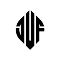 jvf cirkelbokstavslogotypdesign med cirkel och ellipsform. jvf ellipsbokstäver med typografisk stil. de tre initialerna bildar en cirkellogotyp. jvf cirkel emblem abstrakt monogram bokstav märke vektor. vektor