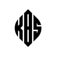 kbs-Kreisbuchstaben-Logo-Design mit Kreis- und Ellipsenform. kbs Ellipsenbuchstaben mit typografischem Stil. Die drei Initialen bilden ein Kreislogo. kbs-Kreis-Emblem abstrakter Monogramm-Buchstaben-Markierungsvektor. vektor