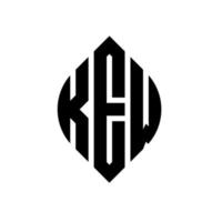 kew cirkel bokstavslogotyp design med cirkel och ellipsform. kew ellips bokstäver med typografisk stil. de tre initialerna bildar en cirkellogotyp. kew cirkel emblem abstrakt monogram brev märke vektor. vektor