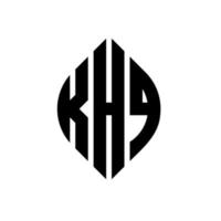 khq-Kreis-Buchstaben-Logo-Design mit Kreis- und Ellipsenform. khq Ellipsenbuchstaben mit typografischem Stil. Die drei Initialen bilden ein Kreislogo. khq Kreisemblem abstrakter Monogramm-Buchstabenmarkierungsvektor. vektor