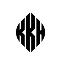 kkx-Kreisbuchstaben-Logo-Design mit Kreis- und Ellipsenform. kkx Ellipsenbuchstaben mit typografischem Stil. Die drei Initialen bilden ein Kreislogo. kkx-Kreis-Emblem abstrakter Monogramm-Buchstaben-Markenvektor. vektor