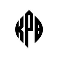 kpb cirkelbokstavslogotypdesign med cirkel och ellipsform. kpb ellipsbokstäver med typografisk stil. de tre initialerna bildar en cirkellogotyp. kpb cirkel emblem abstrakt monogram bokstav märke vektor. vektor