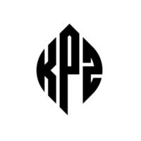 kpz cirkelbokstavslogotypdesign med cirkel och ellipsform. kpz ellipsbokstäver med typografisk stil. de tre initialerna bildar en cirkellogotyp. kpz cirkel emblem abstrakt monogram bokstav märke vektor. vektor