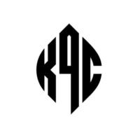 kqc-Kreis-Buchstaben-Logo-Design mit Kreis- und Ellipsenform. kqc Ellipsenbuchstaben mit typografischem Stil. Die drei Initialen bilden ein Kreislogo. kqc-Kreis-Emblem abstrakter Monogramm-Buchstaben-Markierungsvektor. vektor