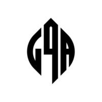 Lqa-Kreisbuchstabe-Logo-Design mit Kreis- und Ellipsenform. lqa Ellipsenbuchstaben mit typografischem Stil. Die drei Initialen bilden ein Kreislogo. lqa Kreisemblem abstrakter Monogramm-Buchstabenmarkierungsvektor. vektor