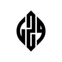 lzq-Kreisbuchstaben-Logo-Design mit Kreis- und Ellipsenform. lzq Ellipsenbuchstaben mit typografischem Stil. Die drei Initialen bilden ein Kreislogo. lzq Kreisemblem abstrakter Monogramm-Buchstabenmarkierungsvektor. vektor