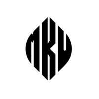 MKV-Kreisbuchstaben-Logo-Design mit Kreis- und Ellipsenform. MKV-Ellipsenbuchstaben mit typografischem Stil. Die drei Initialen bilden ein Kreislogo. MKV-Kreisemblem abstrakter Monogramm-Buchstabenmarkierungsvektor. vektor