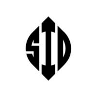 Sio-Kreis-Buchstaben-Logo-Design mit Kreis- und Ellipsenform. Sio-Ellipsenbuchstaben mit typografischem Stil. Die drei Initialen bilden ein Kreislogo. Sio-Kreis-Emblem abstrakter Monogramm-Buchstaben-Markierungsvektor. vektor