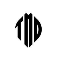 tmo-Kreisbuchstaben-Logo-Design mit Kreis- und Ellipsenform. tmo Ellipsenbuchstaben mit typografischem Stil. Die drei Initialen bilden ein Kreislogo. tmo-Kreis-Emblem abstrakter Monogramm-Buchstaben-Markierungsvektor. vektor