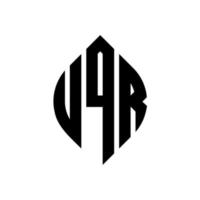 uqr-Kreis-Buchstaben-Logo-Design mit Kreis- und Ellipsenform. uqr Ellipsenbuchstaben mit typografischem Stil. Die drei Initialen bilden ein Kreislogo. uqr-Kreis-Emblem abstrakter Monogramm-Buchstaben-Markierungsvektor. vektor