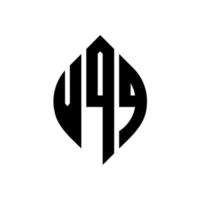vqq-Kreis-Buchstaben-Logo-Design mit Kreis- und Ellipsenform. vqq Ellipsenbuchstaben mit typografischem Stil. Die drei Initialen bilden ein Kreislogo. vqq Kreisemblem abstrakter Monogramm-Buchstabenmarkierungsvektor. vektor