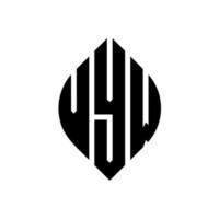 vyw Kreisbuchstabe-Logo-Design mit Kreis- und Ellipsenform. vyw Ellipsenbuchstaben mit typografischem Stil. Die drei Initialen bilden ein Kreislogo. vyw Kreisemblem abstrakter Monogramm-Buchstabenmarkierungsvektor. vektor