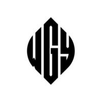 Wgy-Kreis-Buchstaben-Logo-Design mit Kreis- und Ellipsenform. wgy ellipsenbuchstaben mit typografischem stil. Die drei Initialen bilden ein Kreislogo. wgy Kreisemblem abstrakter Monogramm-Buchstabenmarkierungsvektor. vektor