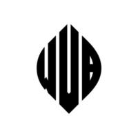 wvb-Kreisbuchstaben-Logo-Design mit Kreis- und Ellipsenform. wvb Ellipsenbuchstaben mit typografischem Stil. Die drei Initialen bilden ein Kreislogo. wvb Kreisemblem abstrakter Monogramm-Buchstabenmarkierungsvektor. vektor