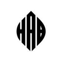 xab-Kreisbuchstaben-Logo-Design mit Kreis- und Ellipsenform. xab ellipsenbuchstaben mit typografischem stil. Die drei Initialen bilden ein Kreislogo. xab-Kreis-Emblem abstrakter Monogramm-Buchstaben-Markierungsvektor. vektor