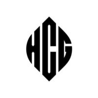 xcg-Kreisbuchstaben-Logo-Design mit Kreis- und Ellipsenform. xcg-Ellipsenbuchstaben mit typografischem Stil. Die drei Initialen bilden ein Kreislogo. xcg-Kreis-Emblem abstrakter Monogramm-Buchstaben-Markierungsvektor. vektor