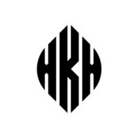 xkx-Kreisbuchstaben-Logo-Design mit Kreis- und Ellipsenform. xkx Ellipsenbuchstaben mit typografischem Stil. Die drei Initialen bilden ein Kreislogo. xkx Kreisemblem abstrakter Monogramm-Buchstabenmarkierungsvektor. vektor