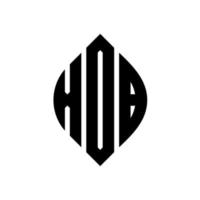 xob-Kreisbuchstaben-Logo-Design mit Kreis- und Ellipsenform. xob-ellipsenbuchstaben mit typografischem stil. Die drei Initialen bilden ein Kreislogo. Xob-Kreis-Emblem abstrakter Monogramm-Buchstaben-Markierungsvektor. vektor
