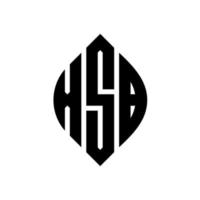 xsb cirkelbokstavslogotypdesign med cirkel och ellipsform. xsb ellipsbokstäver med typografisk stil. de tre initialerna bildar en cirkellogotyp. xsb cirkel emblem abstrakt monogram bokstav märke vektor. vektor