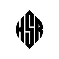 xsr cirkelbokstavslogotypdesign med cirkel- och ellipsform. xsr ellipsbokstäver med typografisk stil. de tre initialerna bildar en cirkellogotyp. xsr cirkel emblem abstrakt monogram bokstav märke vektor. vektor