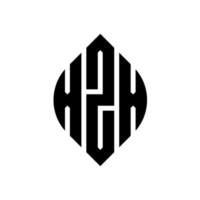 xzx-Kreisbuchstaben-Logo-Design mit Kreis- und Ellipsenform. xzx Ellipsenbuchstaben mit typografischem Stil. Die drei Initialen bilden ein Kreislogo. xzx Kreisemblem abstrakter Monogramm-Buchstabenmarkierungsvektor. vektor