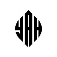 Yah Circle Letter Logo Design mit Kreis- und Ellipsenform. yah Ellipsenbuchstaben mit typografischem Stil. Die drei Initialen bilden ein Kreislogo. Yah Circle Emblem abstrakter Monogramm-Buchstabenmarkierungsvektor. vektor