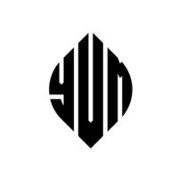 yvm-Kreisbuchstaben-Logo-Design mit Kreis- und Ellipsenform. yvm Ellipsenbuchstaben mit typografischem Stil. Die drei Initialen bilden ein Kreislogo. yvm-Kreis-Emblem abstrakter Monogramm-Buchstaben-Markierungsvektor. vektor