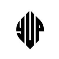 YVP-Kreisbuchstaben-Logo-Design mit Kreis- und Ellipsenform. yvp ellipsenbuchstaben mit typografischem stil. Die drei Initialen bilden ein Kreislogo. yvp-Kreis-Emblem abstrakter Monogramm-Buchstaben-Markierungsvektor. vektor