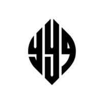 YYQ-Kreisbuchstabe-Logo-Design mit Kreis- und Ellipsenform. yyq Ellipsenbuchstaben mit typografischem Stil. Die drei Initialen bilden ein Kreislogo. YYQ-Kreis-Emblem abstrakter Monogramm-Buchstaben-Markierungsvektor. vektor