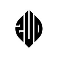 zvd-Kreisbuchstaben-Logo-Design mit Kreis- und Ellipsenform. zvd Ellipsenbuchstaben mit typografischem Stil. Die drei Initialen bilden ein Kreislogo. zvd-Kreis-Emblem abstrakter Monogramm-Buchstaben-Markenvektor. vektor